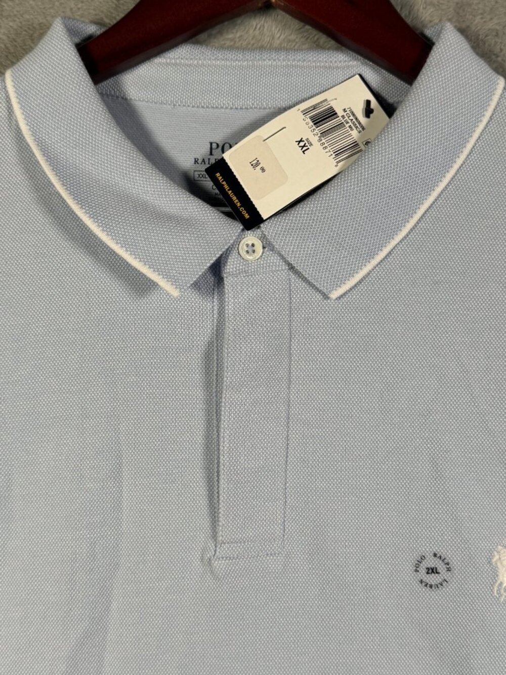 Polo Ralph Lauren Shirt Mens XXL Light Blue Classic Fit Stretch $120